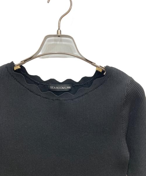 Sea Room lynn（シールームリン）Sea Room Lynn (シールームリン) スカラップショートトップス ブラック サイズ:FREEの古着・服飾アイテム