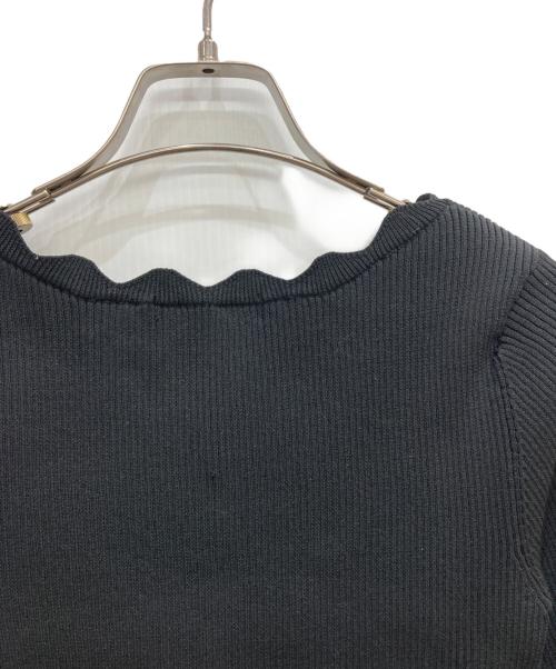 Sea Room lynn（シールームリン）Sea Room Lynn (シールームリン) スカラップショートトップス ブラック サイズ:FREEの古着・服飾アイテム