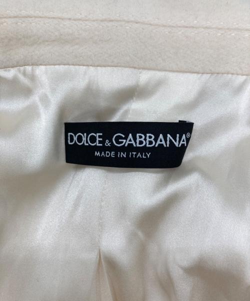 DOLCE & GABBANA（ドルチェ＆ガッバーナ）DOLCE & GABBANA (ドルチェ＆ガッバーナ) カシミヤ&シルクダブルコート ピンクベージュ サイズ:36の古着・服飾アイテム