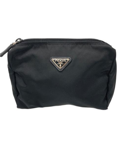 PRADA（プラダ）PRADA (プラダ) ナイロンポーチ ブラックの古着・服飾アイテム