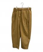 journal standard luxeジャーナルスタンダード ラックス）の古着「ドビークロス タックイージーパンツ」｜マスタード