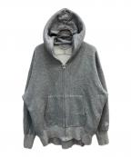 Americanaアメリカーナ）の古着「WIDE FULLZIP HOODIE」｜グレー
