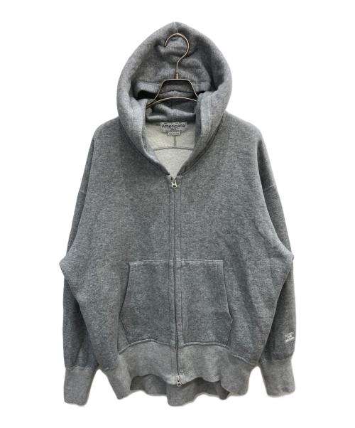 Americana（アメリカーナ）Americana (アメリカーナ) WIDE FULLZIP HOODIE グレー サイズ:表記なしの古着・服飾アイテム