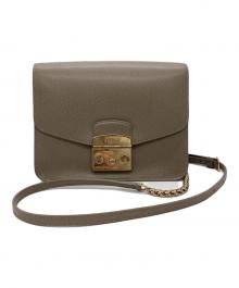 FURLA（フルラ）の古着「メトロポリスチェーンショルダーバッグ」｜ベージュ