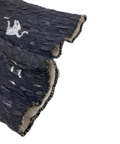 MIU MIU（ミュウミュウ）MIU MIU (ミュウミュウ) 猫柄ノーカラーショートジャケット ブラック サイズ:38の古着・服飾アイテム