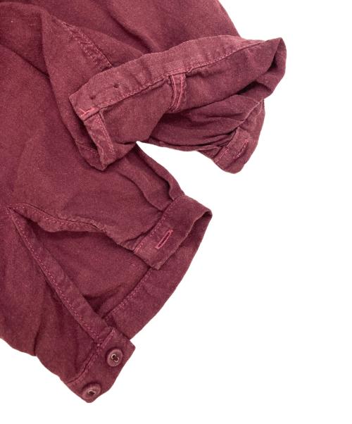 BRU NA BOINNE（ブルーナボイン）BRU NA BOINNE (ブルーナボイン) スナフリネンシャツ ボルドー サイズ:Mの古着・服飾アイテム