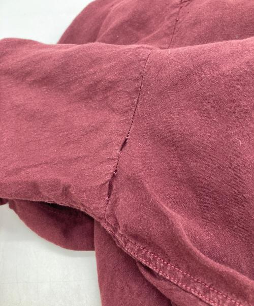 BRU NA BOINNE（ブルーナボイン）BRU NA BOINNE (ブルーナボイン) スナフリネンシャツ ボルドー サイズ:Mの古着・服飾アイテム