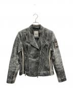 HARLEY-DAVIDSONハーレーダビッドソン）の古着「ダブルライダースジャケット」｜グレー