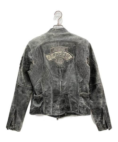 HARLEY-DAVIDSON（ハーレーダビッドソン）HARLEY-DAVIDSON (ハーレーダビッドソン) ダブルライダースジャケット グレー サイズ:Mの古着・服飾アイテム