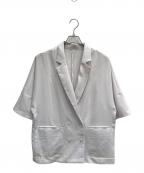 niko andニコアンド）の古着「ジョーゼットルーズジャケット」｜グレー