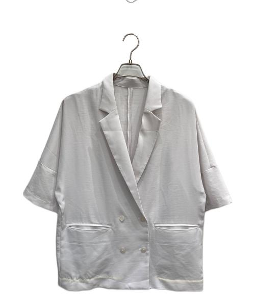 niko and（ニコアンド）niko and (ニコアンド) ジョーゼットルーズジャケット グレー サイズ:Fの古着・服飾アイテム