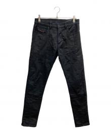 DIESEL（ディーゼル）の古着「コーティング加工パンツ」｜ブラック
