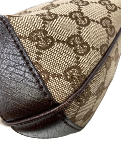 GUCCI（グッチ）GUCCI (グッチ) GGキャンバスホースビットショルダーバッグ ブラウン サイズ:表記なしの古着・服飾アイテム