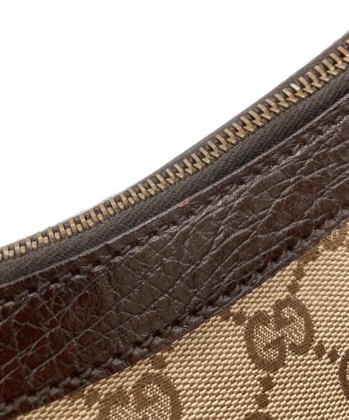 GUCCI（グッチ）GUCCI (グッチ) GGキャンバスホースビットショルダーバッグ ブラウン サイズ:表記なしの古着・服飾アイテム