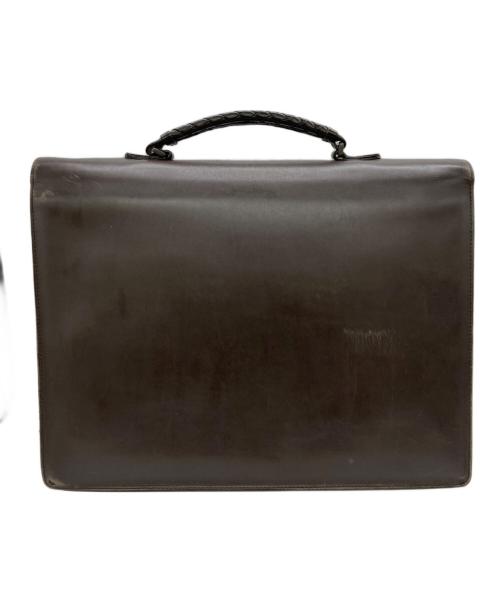 BOTTEGA VENETA（ボッテガベネタ）BOTTEGA VENETA (ボッテガベネタ) イントレチャートブリーフケース ブラウン サイズ:表記なしの古着・服飾アイテム