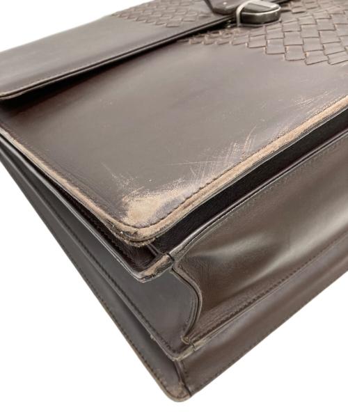 BOTTEGA VENETA（ボッテガベネタ）BOTTEGA VENETA (ボッテガベネタ) イントレチャートブリーフケース ブラウン サイズ:表記なしの古着・服飾アイテム