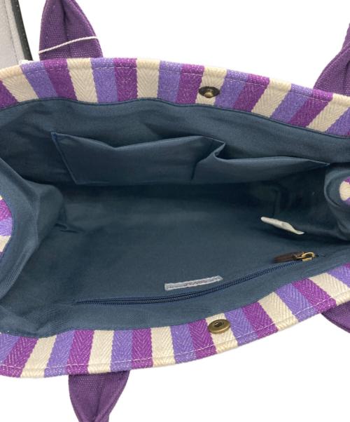 U.S POLO ASSN（ユーエスポロアッスン）U.S POLO ASSN (ユーエスポロアッスン) キャンバストートバッグ パープルの古着・服飾アイテム