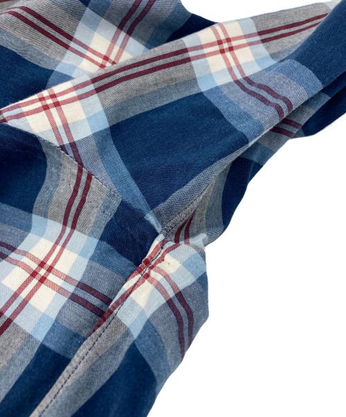 finamore（フィナモレ）finamore (フィナモレ) チェックシャツ ブルー サイズ:Sの古着・服飾アイテム