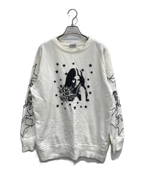 Hysteric Glamour（ヒステリックグラマー）Hysteric Glamour (ヒステリックグラマー) スウェットプルオーバーコットン ヒスガール ホワイト サイズ:FREEの古着・服飾アイテム
