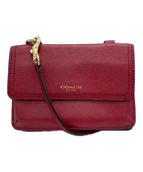 COACH（コーチ）COACH (コーチ) ミニウォレットショルダーバッグ ボルドーの古着・服飾アイテム