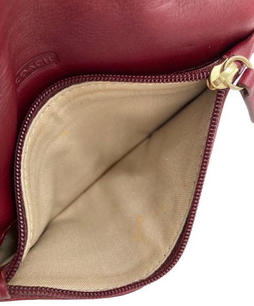 COACH（コーチ）COACH (コーチ) ミニウォレットショルダーバッグ ボルドーの古着・服飾アイテム