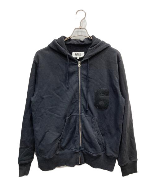 MM6 Maison Margiela（エムエムシックスメゾンマルジェラ）MM6 Maison Margiela (エムエムシックスメゾンマルジェラ) ジップパーカー ブラック サイズ:Ｍ　165/88Aの古着・服飾アイテム
