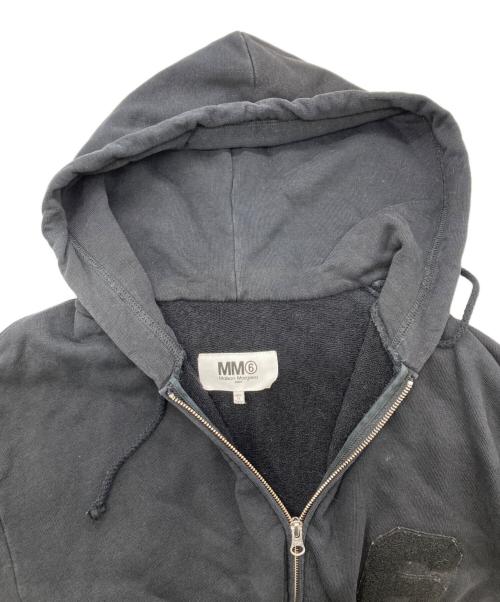 MM6 Maison Margiela（エムエムシックスメゾンマルジェラ）MM6 Maison Margiela (エムエムシックスメゾンマルジェラ) ジップパーカー ブラック サイズ:Ｍ　165/88Aの古着・服飾アイテム
