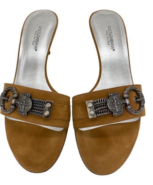 DOLCE & GABBANA（ドルチェ＆ガッバーナ）DOLCE & GABBANA (ドルチェ＆ガッバーナ) ミュール ブラウン サイズ:SIZE 37の古着・服飾アイテム