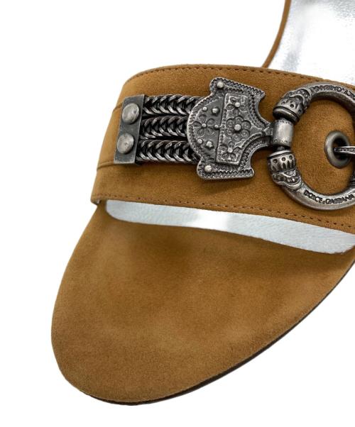 DOLCE & GABBANA（ドルチェ＆ガッバーナ）DOLCE & GABBANA (ドルチェ＆ガッバーナ) ミュール ブラウン サイズ:SIZE 37の古着・服飾アイテム