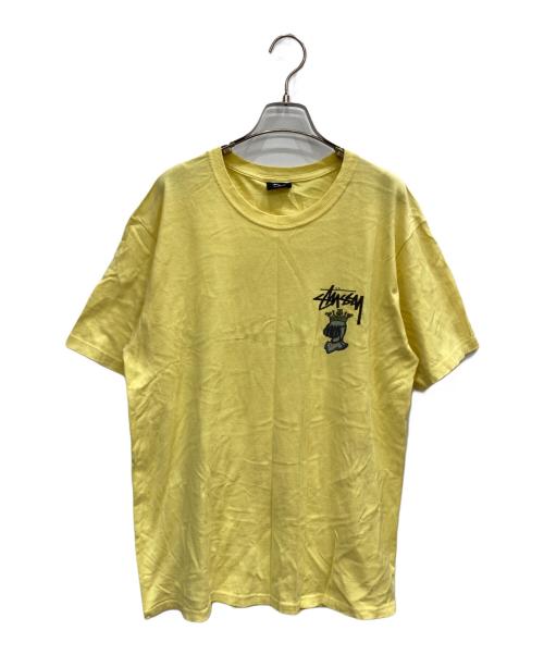stussy（ステューシー）stussy (ステューシー) プリントTシャツ イエロー サイズ:Mの古着・服飾アイテム