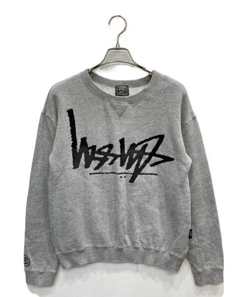 stussy（ステューシー）stussy (ステューシー) プリントスウェット グレー サイズ:Ｍの古着・服飾アイテム