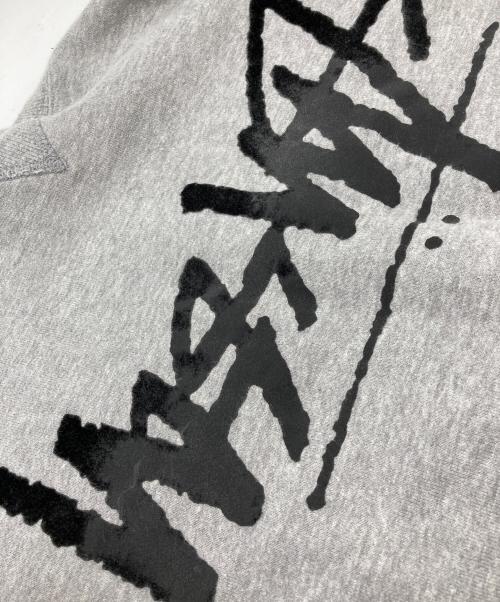 stussy（ステューシー）stussy (ステューシー) プリントスウェット グレー サイズ:Ｍの古着・服飾アイテム