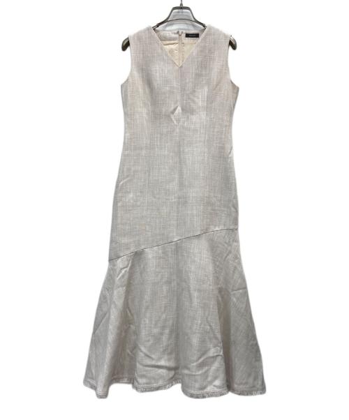 anuans（アニュアンス）anuans (アニュアンス) リネンライクツイードマーメイドワンピース ベージュ サイズ:Mの古着・服飾アイテム