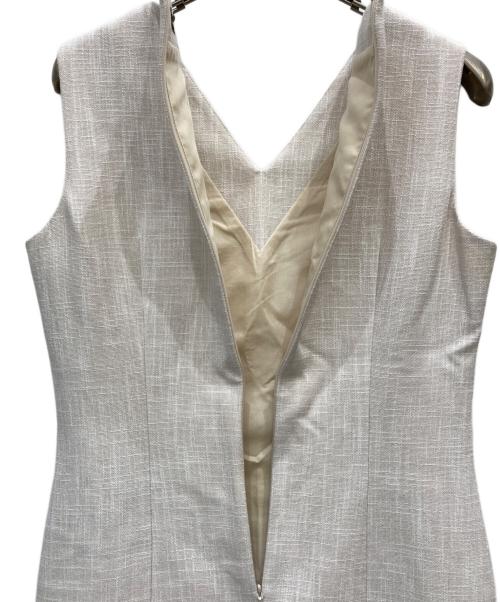 anuans（アニュアンス）anuans (アニュアンス) リネンライクツイードマーメイドワンピース ベージュ サイズ:Mの古着・服飾アイテム