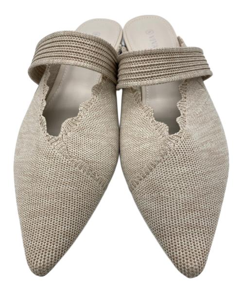 VIVAIA（ビバイア）VIVAIA (ビバイア) ポインテッドトゥミュール アイボリー サイズ:40の古着・服飾アイテム