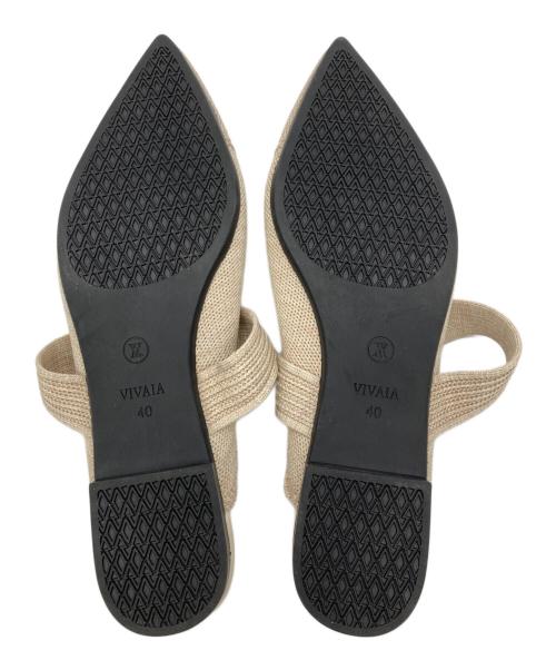 VIVAIA（ビバイア）VIVAIA (ビバイア) ポインテッドトゥミュール アイボリー サイズ:40の古着・服飾アイテム