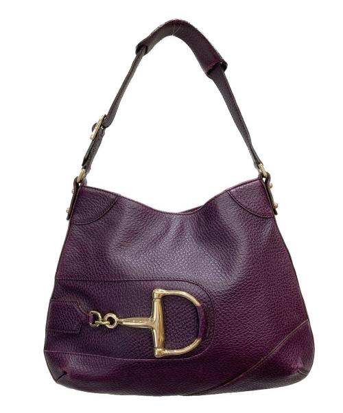 GUCCI（グッチ）GUCCI (グッチ) ホースビットセミショルダーバッグ パープルの古着・服飾アイテム