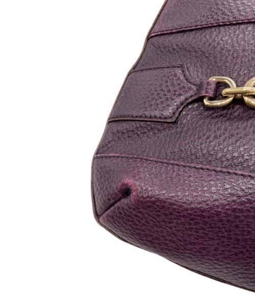 GUCCI（グッチ）GUCCI (グッチ) ホースビットセミショルダーバッグ パープルの古着・服飾アイテム