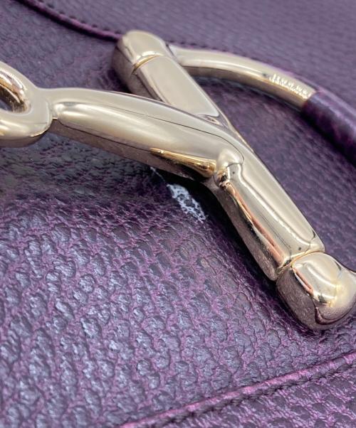 GUCCI（グッチ）GUCCI (グッチ) ホースビットセミショルダーバッグ パープルの古着・服飾アイテム