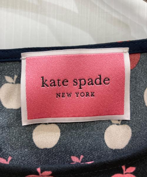 Kate Spade（ケイトスペード）Kate Spade (ケイトスペード) リンゴ柄ワンピース ブラック サイズ:XSの古着・服飾アイテム