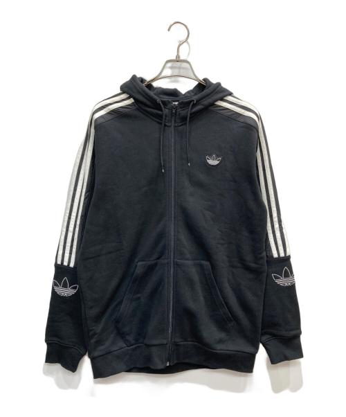 adidas Originals（アディダスオリジナル）adidas originals (アディダスオリジナル) ジップパーカー ブラックの古着・服飾アイテム