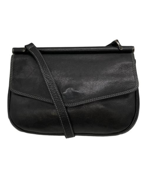 DAKOTA（ダコタ）DAKOTA (ダコタ) レザーショルダーバッグ ブラックの古着・服飾アイテム