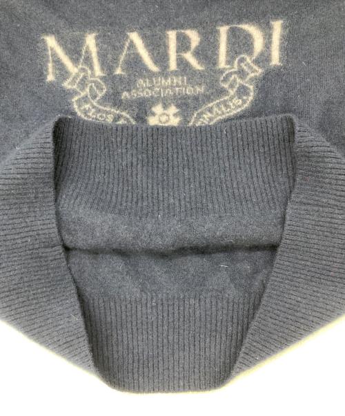 Mardi Mercredi（マルディメクルディ）Mardi Mercredi (マルディメクルディ) METALLIC MARDI FLOWER KNIT PULLOVER ネイビー サイズ:FREEの古着・服飾アイテム