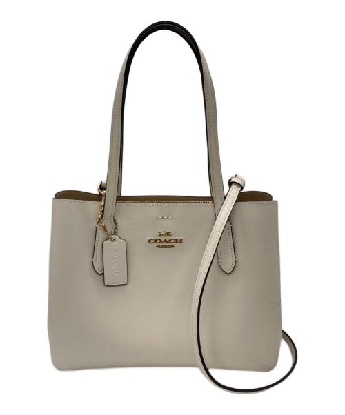 COACH（コーチ）COACH (コーチ) ミニアベニュー キャリーオール2WAYバッグ アイボリーの古着・服飾アイテム