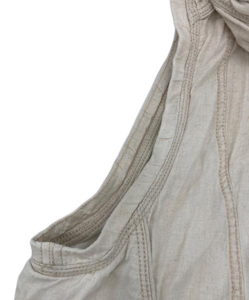 goa（ゴア）goa (ゴア) リネンブレンドフーデッドベスト ホワイト サイズ:FREEの古着・服飾アイテム