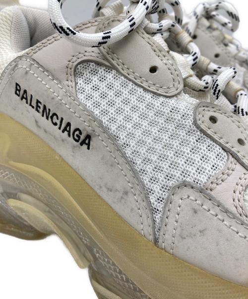 BALENCIAGA（バレンシアガ）BALENCIAGA (バレンシアガ) TRIPLE S CLEAR SOLE ホワイト サイズ:39の古着・服飾アイテム