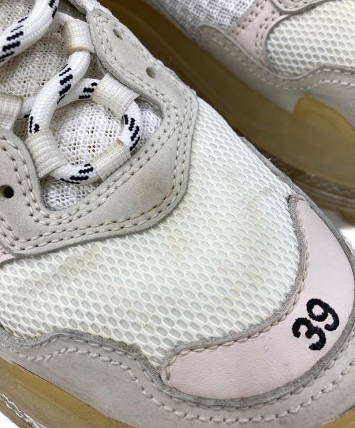 BALENCIAGA（バレンシアガ）BALENCIAGA (バレンシアガ) TRIPLE S CLEAR SOLE ホワイト サイズ:39の古着・服飾アイテム