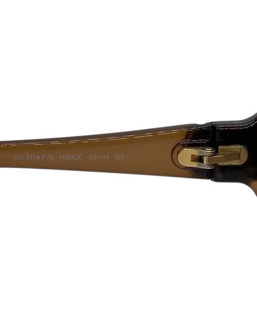 GUCCI（グッチ）GUCCI (グッチ) サングラス ブラウンの古着・服飾アイテム