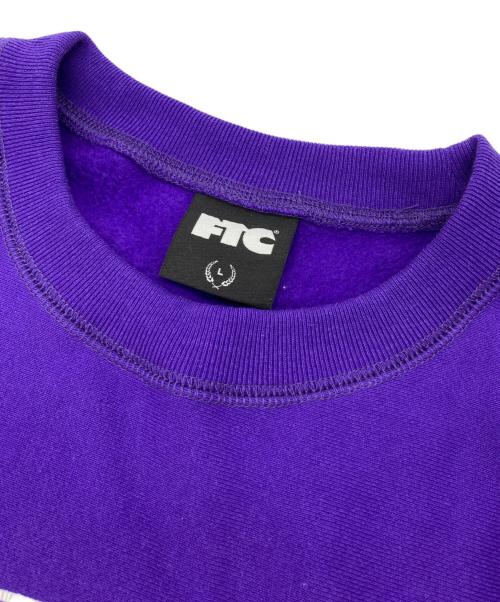FTC（エフティーシー）FTC (エフティーシー) CRACKED LOGO CREW NECK パープル サイズ:Lの古着・服飾アイテム