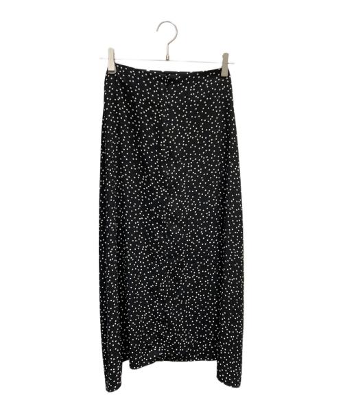 BEARDSLEY（ビアズリー）BEARDSLEY (ビアズリー) 縛り目前後2way ロングスカート ブラック×ホワイト サイズ:Fの古着・服飾アイテム